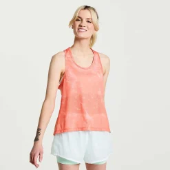 Saucony Damen Elevate Tank Top ZenithTie-DyePrint Hot