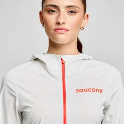 Saucony Damen Hurricane Waterproof Jacket Cloud Fashion