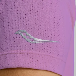 Saucony Damen Stopwatch Short Sleeve GrapeHeather Discount
